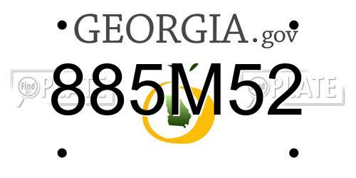 885M52 Georgia License Plate
