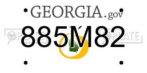885M82 Georgia License Plate