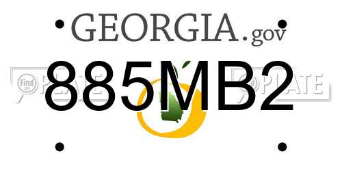 885MB2 Georgia License Plate
