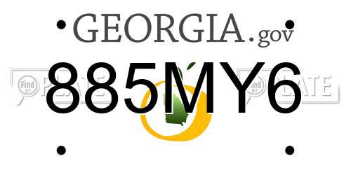 885MY6 Georgia License Plate