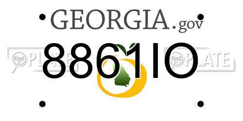 8861IO Georgia License Plate