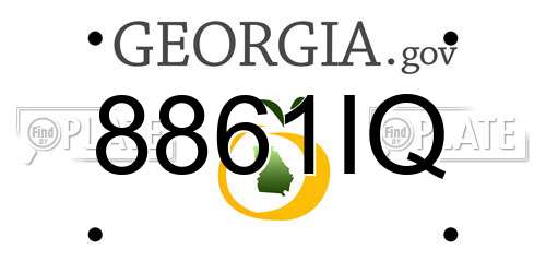 8861IQ Georgia License Plate