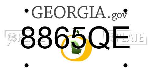 8865QE Georgia License Plate