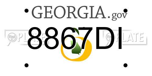 8867DI Georgia License Plate