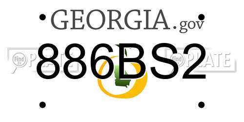 886BS2 Georgia License Plate