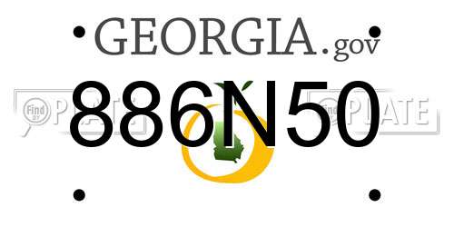 886N50 Georgia License Plate