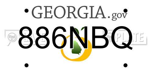 886NBQ Georgia License Plate