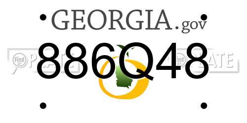 886Q48 Georgia License Plate