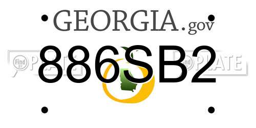 886SB2 Georgia License Plate