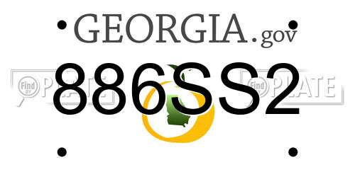 886SS2 Georgia License Plate