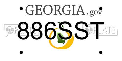 886SST Georgia License Plate