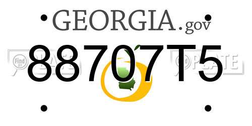 88707T5 Georgia License Plate