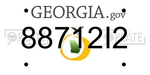 88712I2 Georgia License Plate
