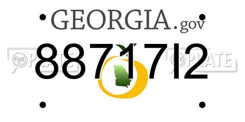 88717I2 Georgia License Plate