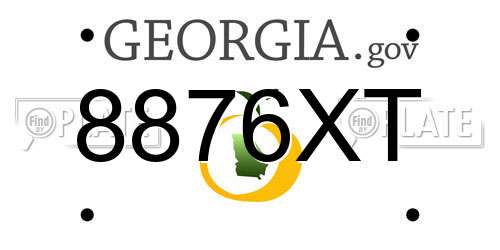 8876XT Georgia License Plate