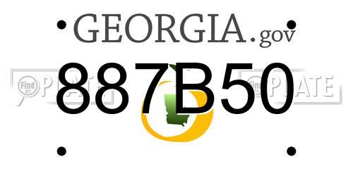 887B50 Georgia License Plate