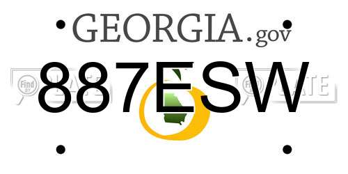 887ESW Georgia License Plate