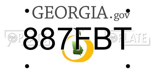 887FBT Georgia License Plate