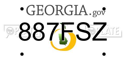 887FSZ Georgia License Plate