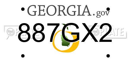 887GX2 Georgia License Plate