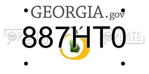 887HT0 Georgia License Plate