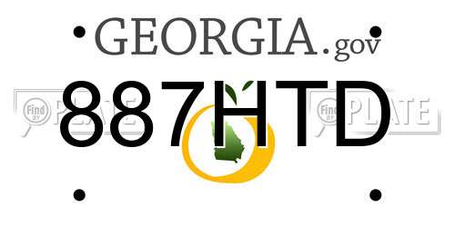 887HTD Georgia License Plate