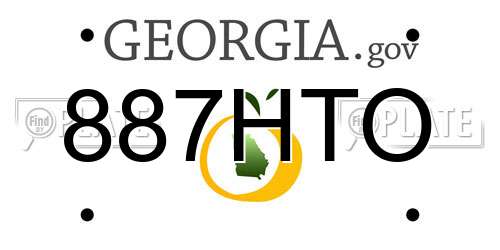 887HTO Georgia License Plate