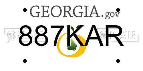 887KAR Georgia License Plate