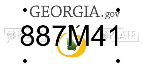 887M41 Georgia License Plate