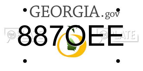 887OEE Georgia License Plate