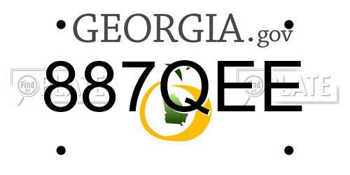 887QEE Georgia License Plate