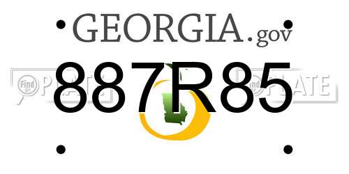 887R85 Georgia License Plate