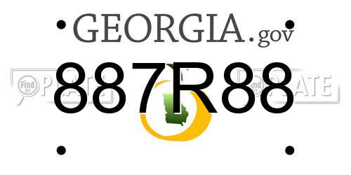 887R88 Georgia License Plate