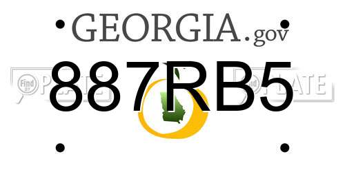 887RB5 Georgia License Plate