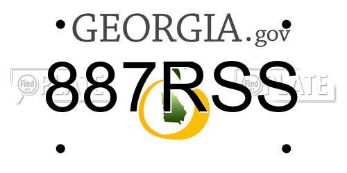 887RSS Georgia License Plate