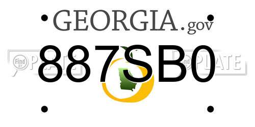 887SB0 Georgia License Plate