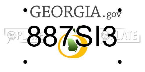 887SI3 Georgia License Plate