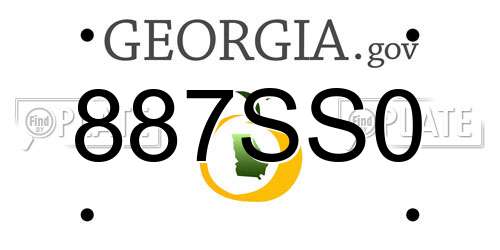 887SS0 Georgia License Plate