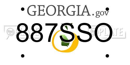 887SSO Georgia License Plate