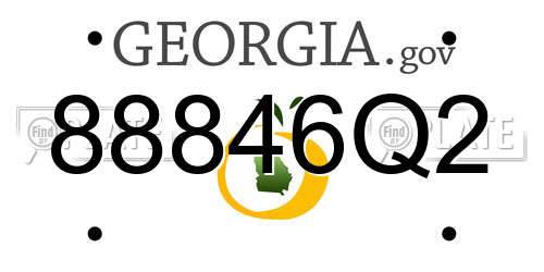 88846Q2 Georgia License Plate
