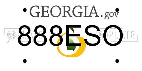 888ESO Georgia License Plate