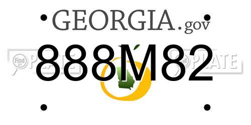 888M82 Georgia License Plate