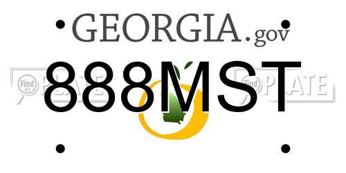 888MST Georgia License Plate