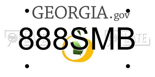 888SMB Georgia License Plate