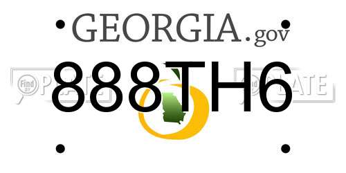 888TH6 Georgia License Plate