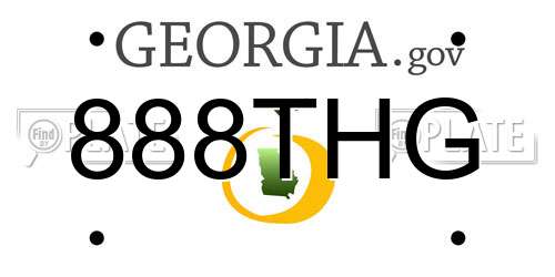 888THG Georgia License Plate