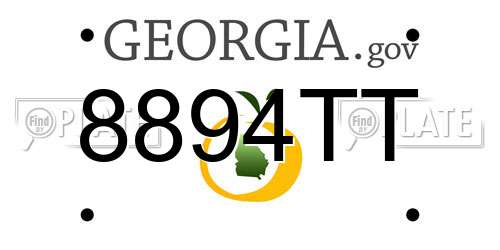 8894TT Georgia License Plate