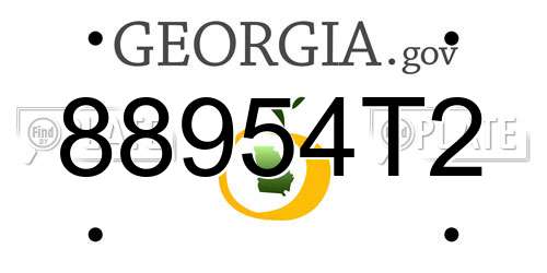 88954T2 Georgia License Plate