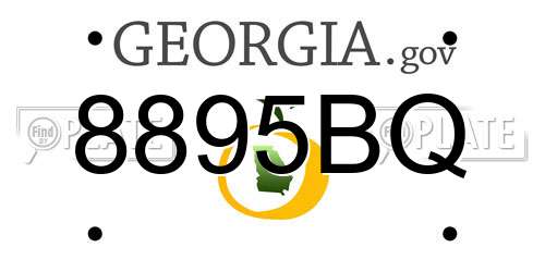 8895BQ Georgia License Plate