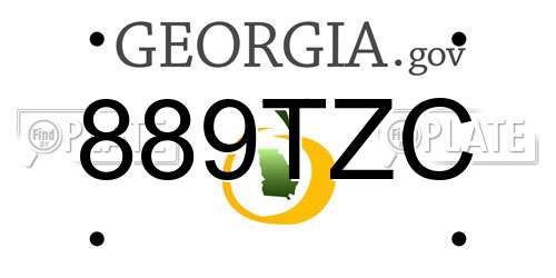 889TZC Georgia License Plate